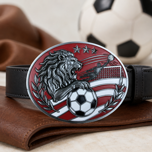 Boucle de ceinture porte-bière en alliage de zinc, souvenir de supporter de la Coupe de football, boucle métallique, prêt à expédier, cadeau pour fête de football, commande en gros - Product Image 1