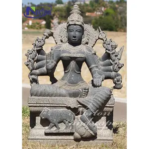 Atacado pedra natural escultura de deus indiano, tamanho completo, estágias de mármore laxmi para decoração