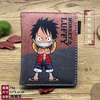 Dompet Kartun Lucu Luffy One Piece Anime Jepang Grosir untuk Pria dengan Resleting PU