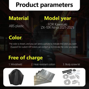 Pour Kawasaki ZX-10R 2021-2025 Ninja <span class=keywords><strong>ZX10R</strong></span> 2024 <span class=keywords><strong>2023</strong></span> Kit de carénage de moto en ABS injecté, carénages personnalisés K1022-101a - Product Image 2