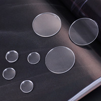 Loupe en plastique double convexe et concave Lentille plate transparente pour microscope en acrylique Jouet éducatif