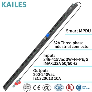 Kailes (KLS) Thông Minh Pdu Md Loạt 32A Ba Pha AC 30-Bit C13 + 6-Bit C19 6-Circuit Breaker Thiết Bị Phân Phối Điện - Product Image 6