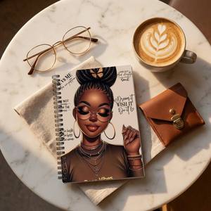 Cuaderno Espiral Motivacional A5 Black Girl Magic con Doble Espiral, Diario de Afirmaciones con Páginas Rayadas de 80 g/m² para Mujeres Ejecutivas - Product Image 6