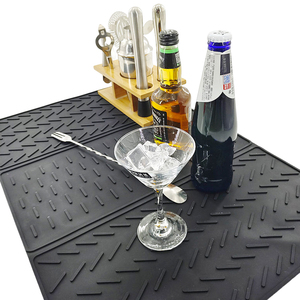 Silicone Drain <b>Mat</b> Non Slip Waterproof Heat Resistant With Hanging Holes For <b>Kitchen</b> Bar Counter Tableware And Drinkware <b>Drying</b> - Product Image 4