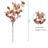 Branches et feuilles d'eucalyptus artificielles YL en argent - Plastique écologique durable pour usage intérieur, mariages, Noël, remises de diplômes