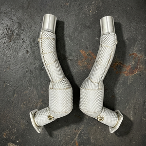 Tuyau de descente en acier inoxydable 304 de haute qualité pour Ferrari California 4.3 V8 F136IB, mise à niveau d'échappement de course avec bouclier thermique, Euro 5, 200 cellules - Product Image 5