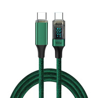 Kabel Data USB C Nylon PD 100W 6A 1M Pengisian Cepat untuk Ponsel Laptop Kabel Pengisian Cepat Tipe-C Kepang untuk Kamera