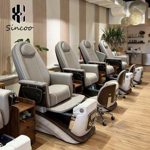 เก้าอี้นวดเท้าสปาหรูหราทันสมัยจากผู้ผลิต พร้อมอ่างน้ำวนไฟฟ้า เก้าอี้นวดมือและเท้าสำหรับร้านเสริมสวยและสปา - Product Image 1