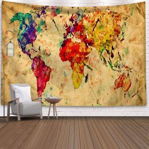 Custom <strong>World</strong> Map 3D Print Polyester Geometric Wall Hanging <strong>Tapestry</strong> Decor Oil Painting Beach Towel