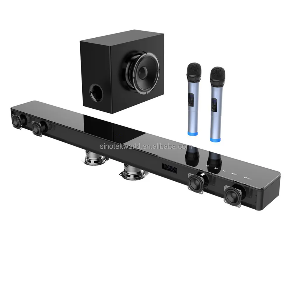 Neuer Trend 2.1 Touch Control und Remote Control Home Theater System Lautsprecher Sound Bar mit Subwoofer und Mikrofonen