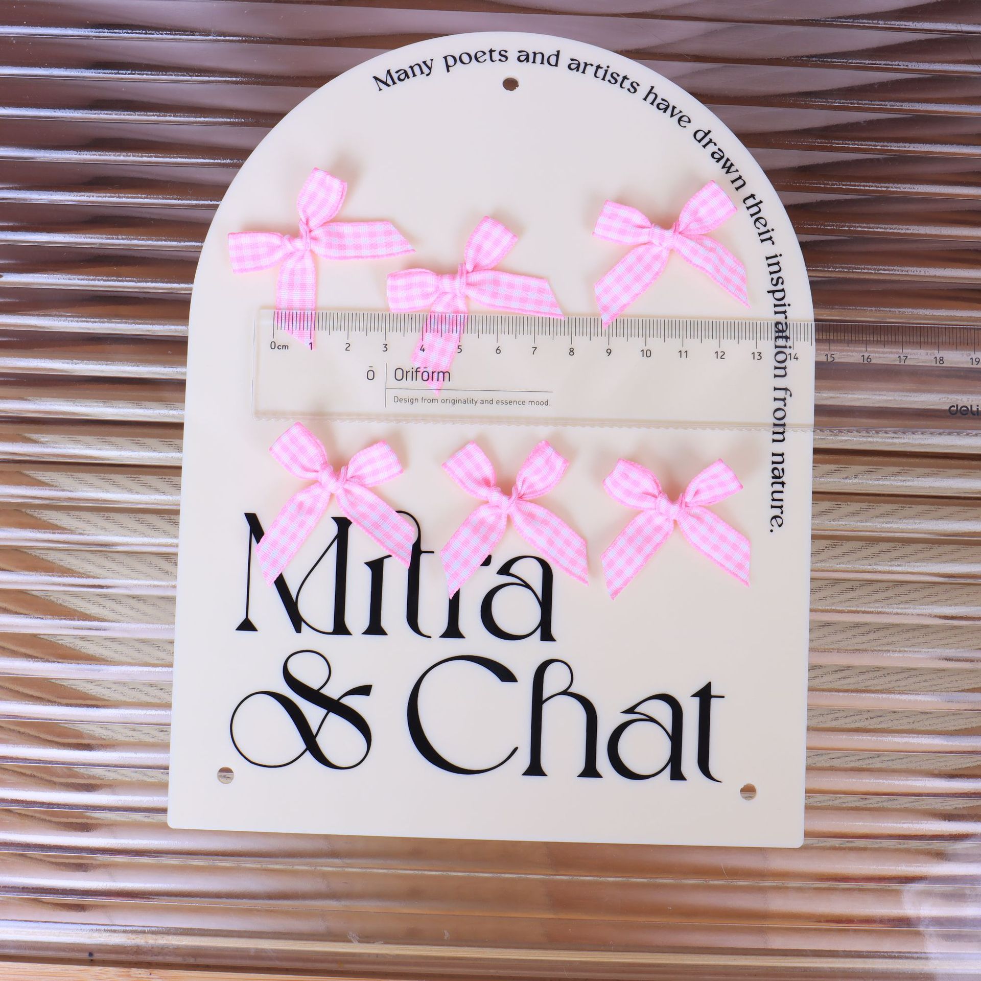 2 de color rosa. -Arco a cuadros de 1cm-n. &deg; 2 Rosa * arco de celosía de 1cm