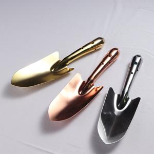 Mini-truelle de jardin Yilu en acier inoxydable avec manche en métal doré, cuivre ou argenté pour la plantation de fleurs et de légumes – Outils de jardinage - Product Image 1