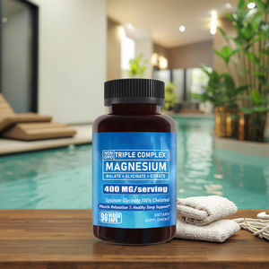 كبسولات مكمل المغنيسيوم الطبيعي لصحة العظام وتخفيف التوتر علاج معدني آمن - Product Image 1