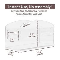 Support de disques vinyles en acrylique transparent, organisateur d'albums LP en Lucite, boîte de rangement moderne pour disques, présentoir de comptoir avec poignées latérales
