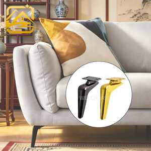 Modern L Shape Golden Furniture Legs <b>Black</b> Gold Finish Heavy Duty <b>Table</b> Support for Living Room Bedroom Outdoor & Hotel Use - Product Image 1