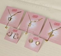 Carte d'emballage en carton pour collier et boucles d'oreilles avec impression de logo personnalisé