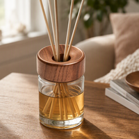 Couvercle de diffuseur d'aromathérapie en bois massif personnalisé, bouchon en bois pour bouteille d'huile parfumée personnalisée, accessoires écologiques pour la fragrance d'intérieur