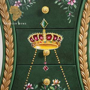 Muebles de estilo Rural francés, armario con cajones, armario pintado a mano de madera maciza para sala de estar, dormitorio, cómoda de lujo - Product Image 3