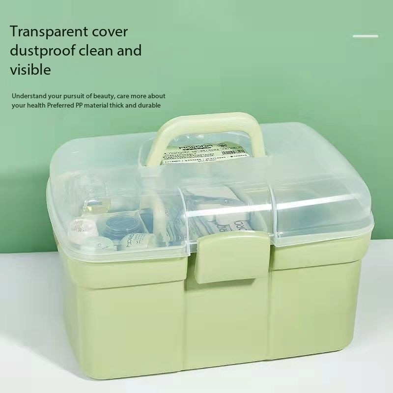 กล่องเก็บอุปกรณ์ทำเล็บขนาดใหญ่ สีเขียว-02