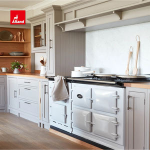 AllandCabinet Custom Luxury America Enmarcado Panel empotrado Diseño de gabinete de cocina con Isla Gabinete de almacenamiento Encimera de madera - Product Image 5