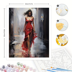 Vẻ Đẹp Hiện Đại Với Đọc Ăn Mặc Tự Làm Sơn Bằng Số Cho Người Lớn Sơn Dầu <span class=keywords><strong>Canvas</strong></span> Sáng Tạo Và Thư Giãn Tường Nghệ Thuật Phòng Trang Trí Nội Thất - Product Image 3