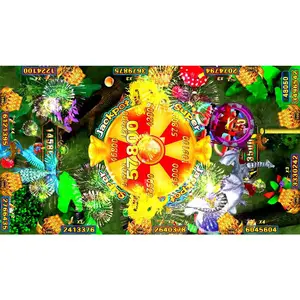 Mesin permainan meja ikan pemain 4 ~ 10 Peacock-Kingdom Arcade menembak burung ikan aksesoris Host permainan