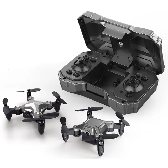 2.4GHz البسيطة جيب UAV لعبة طائرة بدون طيار مع الحاويات تحكم للطي نانو RC طائرات بدون طيار مع WIFI FPV كاميرا