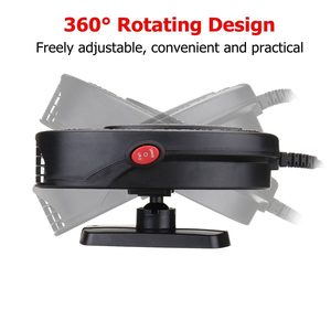 Kühl- und Heizlüfter 12V 360 Grad Drehbarer Kopf Großer Luftauslass Heizung 2-in-1 Autoheizung Entfeuchter Entfroster - Product Image 3