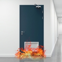 Porte coupe-feu en acier isolée et étanche, style moderne, pour appartement et passage public