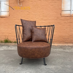 Poltrona di Design Europeo, Divano Contemporaneo per Soggiorno, Sedia Unica per il Tempo Libero, Telaio <span class=keywords><strong>in</strong></span> Acciaio Inox, Poltrona da Esterno <span class=keywords><strong>in</strong></span> Tessuto PU per Hotel - Product Image 3