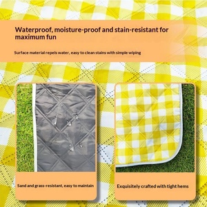 두껍고 부드러운 친환경 경량 내구성 방습 피크닉 매트 스프링 원사 + 80% 면 + 옥스포드 천 캠핑용 - Product Image 3