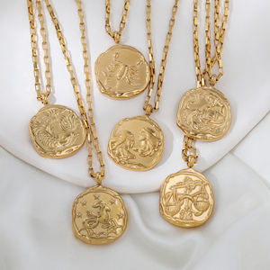 JOOLIM collana con oroscopo <span class=keywords><strong>zodiacale</strong></span> in acciaio inossidabile placcato oro 18 carati PVD di fascia alta JOOLIM - Product Image 4