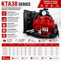 Moteur diesel refroidi par eau SCDC CCEC KT38 38L série KTA38-P de 700 à 1490 CV pour pompe à eau, pompe à incendie, fabricant industriel