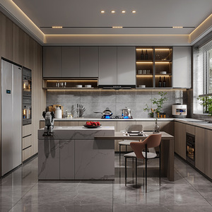 Ensemble <span class=keywords><strong>d</strong></span>'armoires modulaires modernes de luxe Modèle <span class=keywords><strong>d</strong></span>'armoire <span class=keywords><strong>d</strong></span>'évier pour armoires de salle de bain et de <span class=keywords><strong>cuisine</strong></span> Conception de <span class=keywords><strong>rangement</strong></span> complète avec carcasse en MDF - Product Image 3