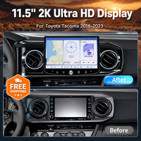 Lecteur multimédia automobile personnalisé à faible MOQ, 11,5 pouces, Snapdragon, CarPlay sans fil, Android Auto pour Toyota Tacoma 2016-2023
