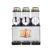 Machine à slush en acier inoxydable à 3 réservoirs, distributeur automatique de boissons glacées aromatisées pour usage commercial