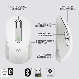 Ratón Inalámbrico <span class=keywords><strong>Logitech</strong></span> <span class=keywords><strong>M650</strong></span> Mini USB con Clics Silenciosos, Ergonómico, de 5 Botones, Compatible con Múltiples Dispositivos - Product Image 4