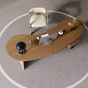 Escritorio Moderno Minimalista de Madera Maciza con Cajón, Conjunto de Muebles de Oficina para Estudio, Uso Doméstico y Comercial - Product Image 2