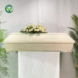 Harga kompetitif Jerman peti mati padat Paulownia kayu kremasi pemakaman peti mati ekonomi Eropa