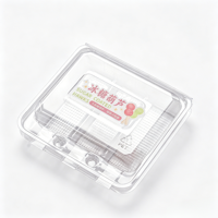 Boîte en plastique transparente rectangulaire en PET, écologique et alimentaire, pour la vente en gros, avec 3 mini-piques à sucre légères et tendance