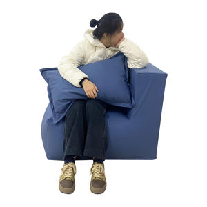 Grands fauteuils poufs avec oreiller Canapé pouf moyen avec éponge Remplissage sac <span class=keywords><strong>de</strong></span> meubles Fauteuil canapé paresseux au sol - Product Image 4