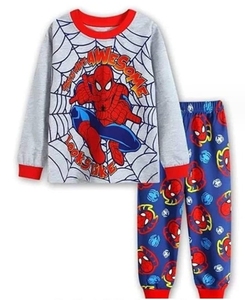 春秋冬季男童棉睡衣长袖男童儿童卡通套装婴儿居家服蜘蛛侠 - Product Image 3