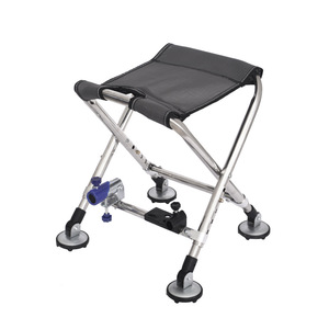 เก้าอี้ตกปลาแบบพับได้แบบพกพาสแตนเลสน้ำหนักเบาขนาดกะทัดรัดใช้กลางแจ้ง - Product Image 1