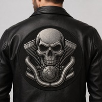 Patch brodé 3D personnalisé pour motard, avec motifs alphabet et fleurs, à thermocoller pour casquettes et sweats
