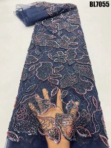 Hecho a mano diseño personalizado vestido de noche de lujo perla con cuentas de encaje mano de obra fina tul malla lentejuelas pesadas de moda 5 yardas - Product Image 5