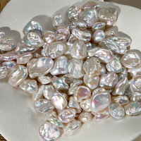 Perles d'eau douce Keshi blanches de haute qualité, naturelles et cultivées, perles en vrac pour la fabrication de bijoux
