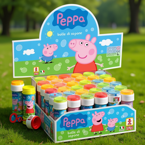 Soluzione per bolle Peppa Pig 60ml per bambini, divertimento all'aperto - Product Image 3