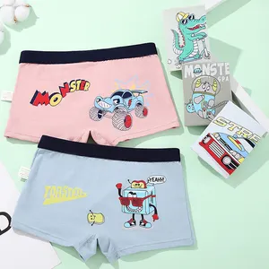 YCH Quần Lót Đùi Cotton Cho Trẻ Em Quần Lót Đùi Thanh Thiếu Niên Quần Short Góc Phẳng In Họa Tiết Hoạt Hình Cho Trẻ Em Đồ Lót Học Sinh