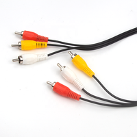 Câble 3RCA mâle à mâle de 3 pieds reliant les composants audio-vidéo Câble AV Câble RCA pour Home Cinéma, Systèmes Stéréo