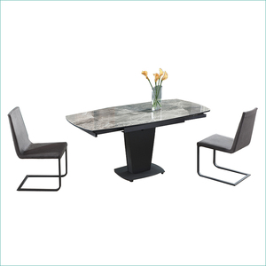 Meubles de maison de luxe <span class=keywords><strong>table</strong></span> en <span class=keywords><strong>céramique</strong></span> <span class=keywords><strong>plateau</strong></span> rotatif <span class=keywords><strong>table</strong></span> à manger extensible pour salle à manger - Product Image 2